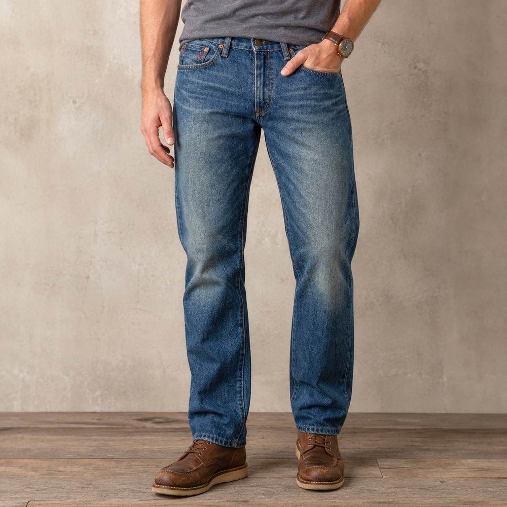 Polo Ralph Lauren Slim Straight Leg Jeans Medium Wash Denim Men's 32x32 Cotton